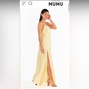Show Me Your Mumu Anderson Maxi Dress size Small Pale Yellow